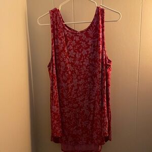 Old Navy Red Floral Tank Top